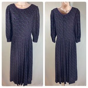 Vintage prairie style dress floral lanz original cottagecore